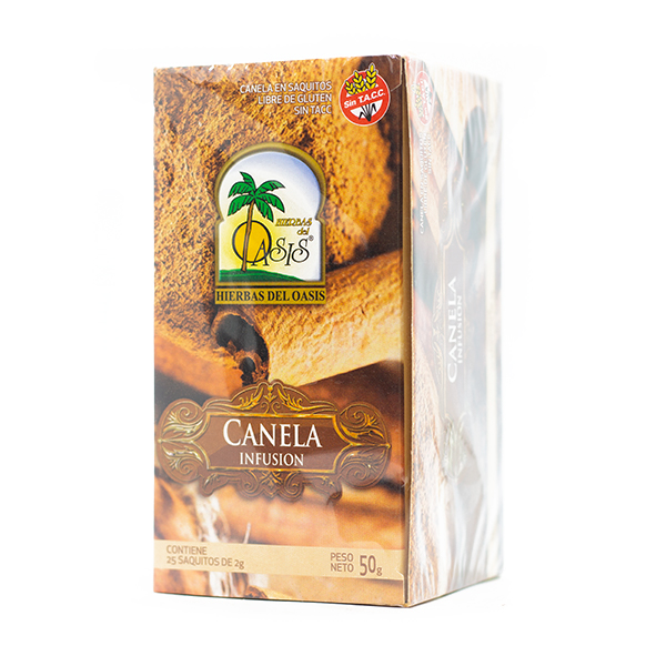 Infusión de canela en saquitos (Hierbas del Oasis) x50gr 7798067562601 argentina SIN TACC