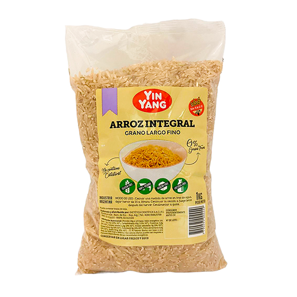 Arroz Integral Largo Fino x 1 Kg - NutriTigre